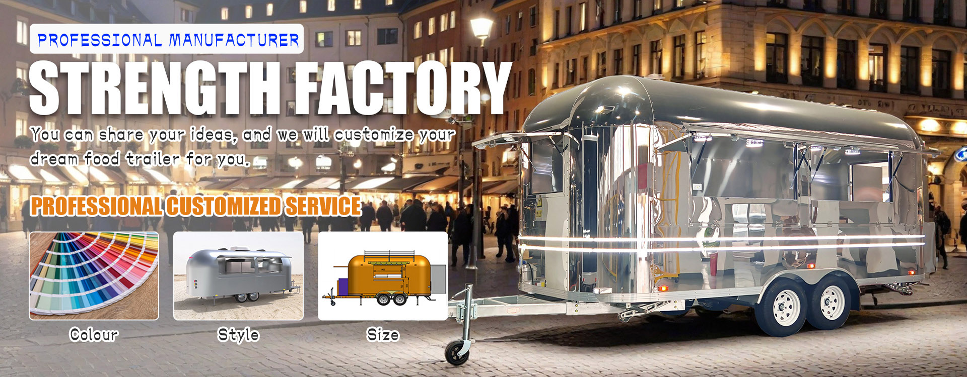 Ciężarówka producenta przyczep żywności