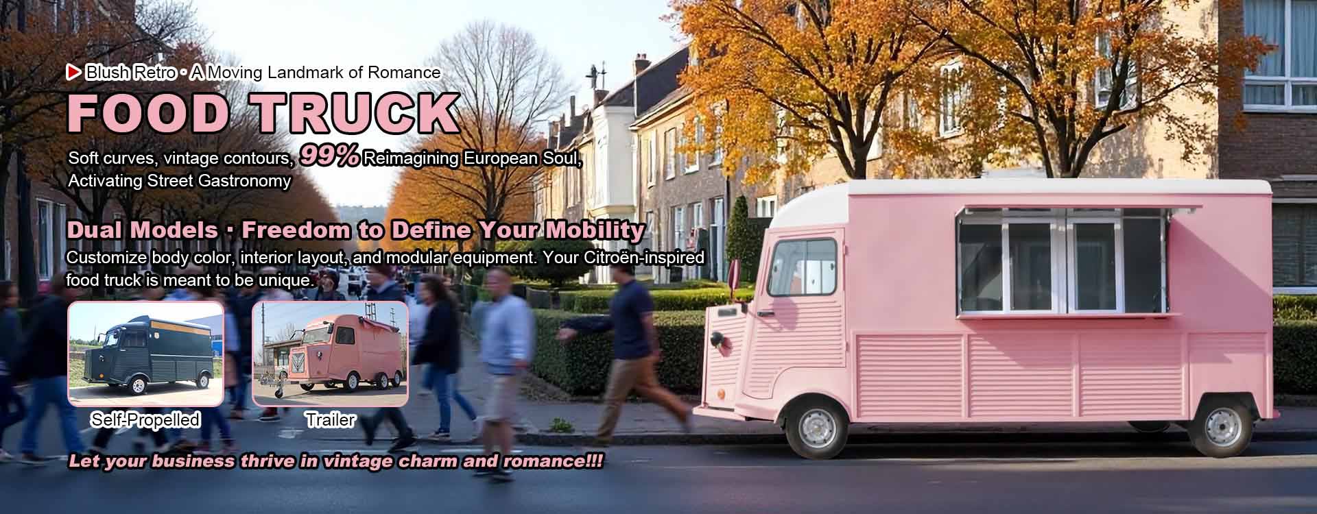 Ciężarówka z przyczepą spożywczą