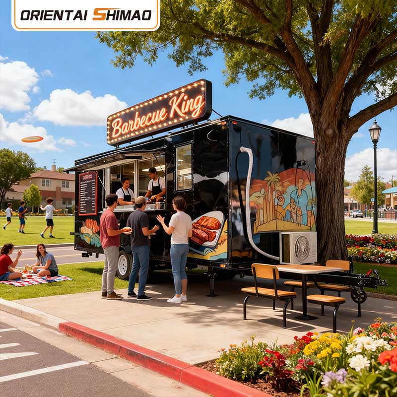 Wózek na żywność Mobilna kuchnia Komercyjne wyposażenie restauracji Catering Elektryczna przyczepa do żywności Street Use Food Truck