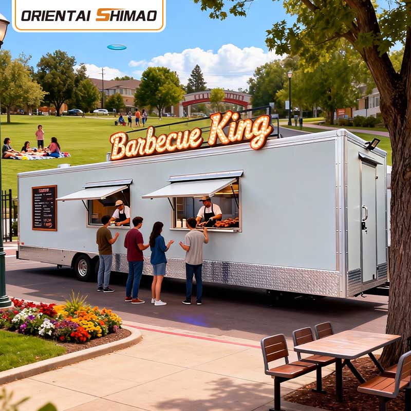 Wózek do lodów Gelato Deser Churros Mobilny catering Przyczepa do żywności Usługi uliczne Food Truck