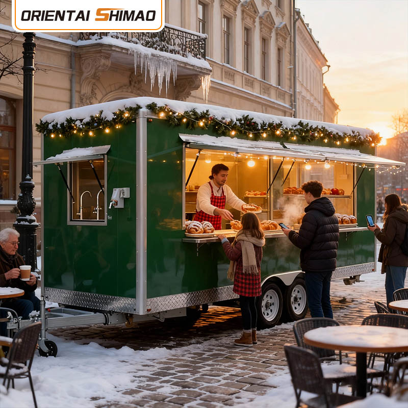 Mobilna przyczepa z jedzeniem do baru