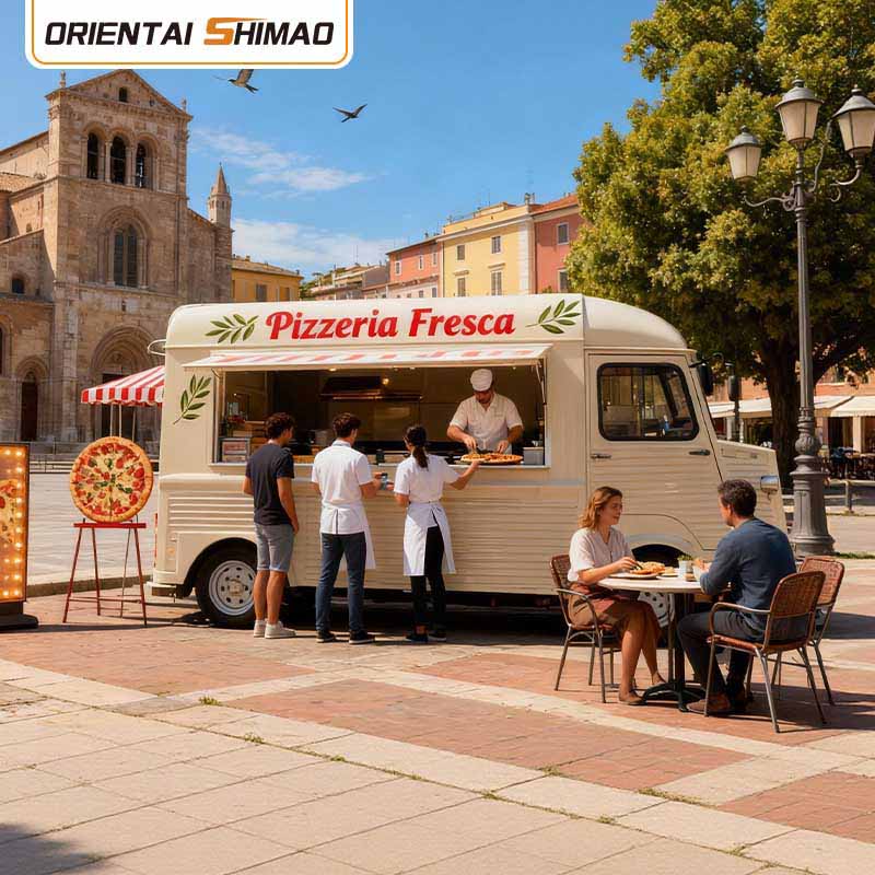 Pizza z ciężarówkami